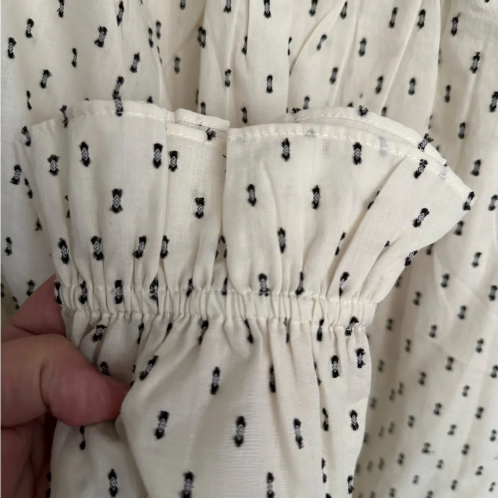 Lane Bryant Cream Blouse with Black Details - Picture 7 of 9